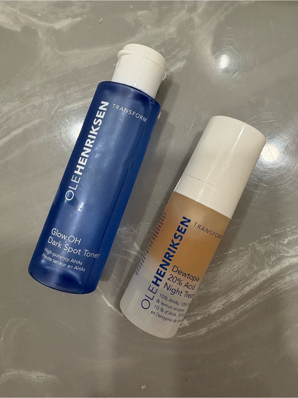 Ole Henriksen Blue Glow-Oh Dark Spot Toner & Tan Dewtopia Night Treatment Duo